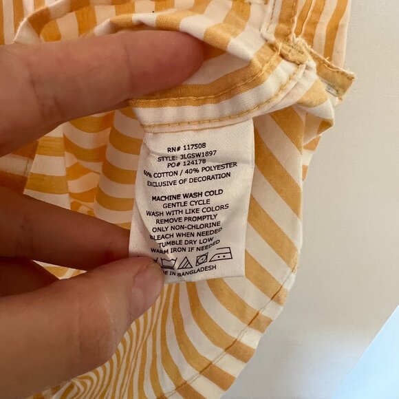 Levi's Yellow/White Striped Button Down Shirt - Picture 6 of 6